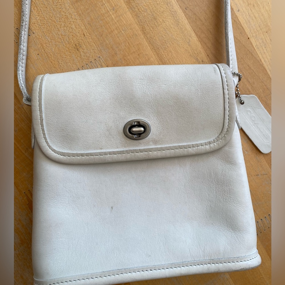 Vintage white coach crossbody bag